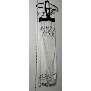 Embroidered Women's Size L Halter Maxi Dress Stock B11